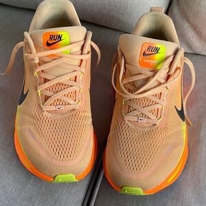 Nike Tan and Neon Orange Running Shoes